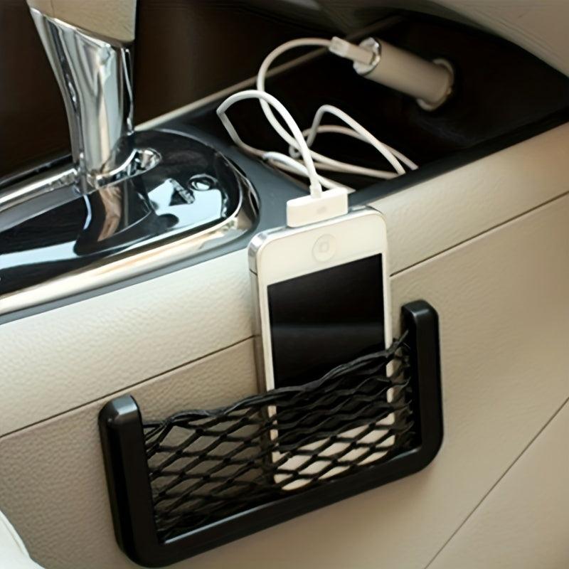 Car Organizer Storage Bag Auto Paste Net Pocket Phone Holder Car Accessories