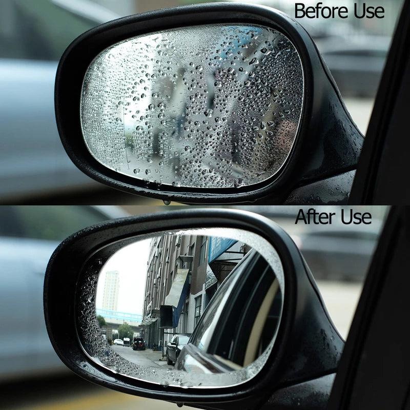 2pcs Car Anti Rain Clear Film Rear Lenses Protection 100x145mm Car Sticker