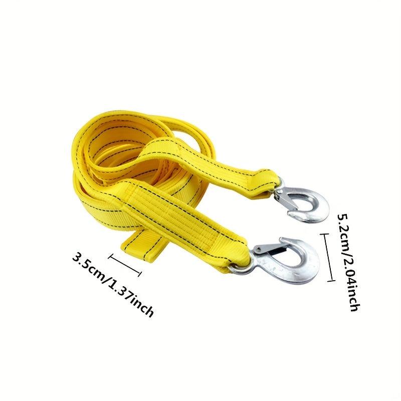 5T Trailer Rope Car Towing Strap Emergency Tool With Hooks