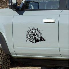 Compass Car Stickers Vinyl Water Proof Decals Off road