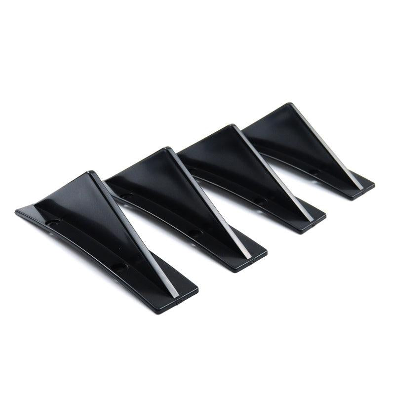 4PCS Rear Bumper Lip Diffuser Spoiler Shark Fin for Car