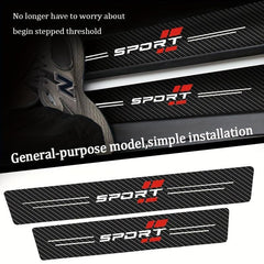 4pcs Car Threshold Strip Waterproof Protection Strip Door Welcome Pedal