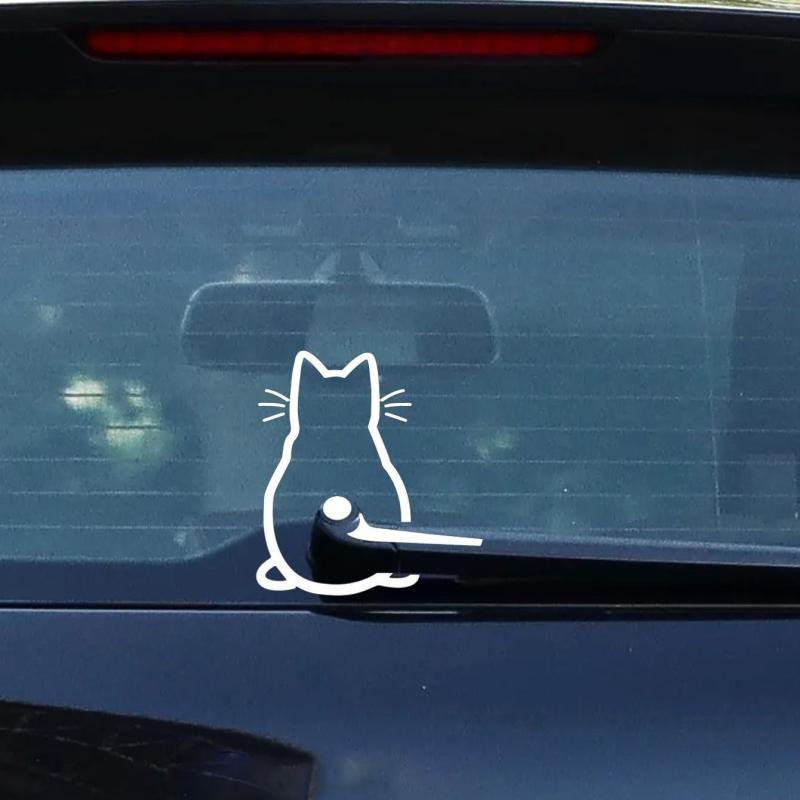 Cat Pattern Wiper Sticker for Rear Window