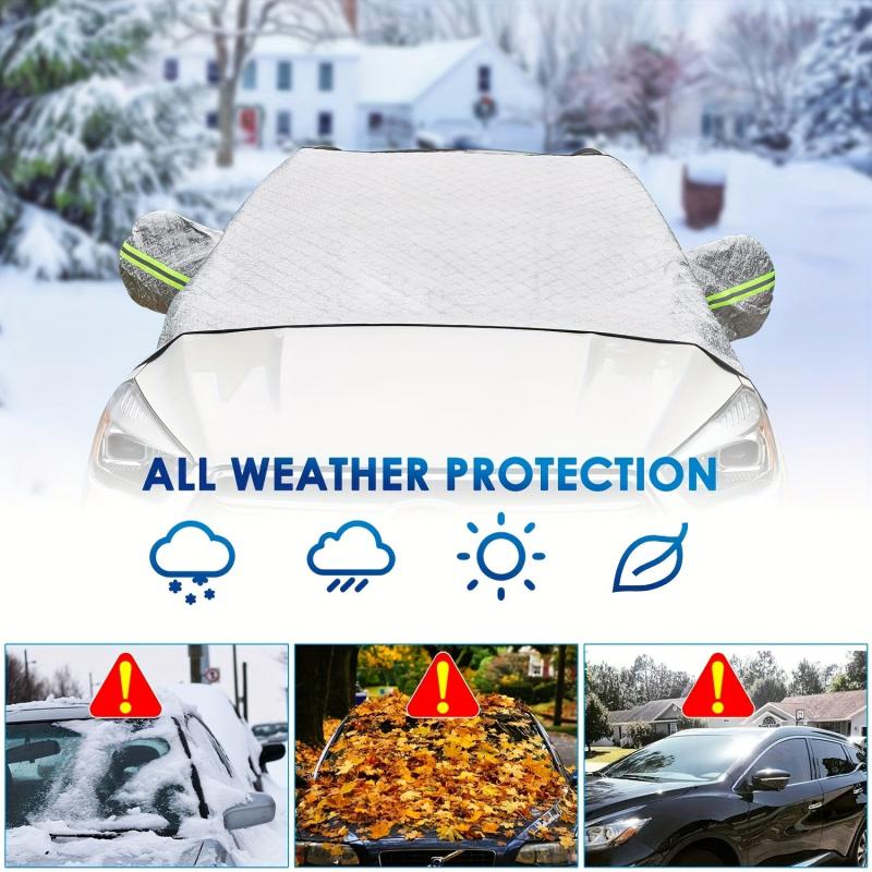 Car Windshield Snow Cover 4 Layer Protection UV Frost Wiper Mirror Protector