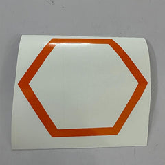 10pcs Reflective Car Body Stickers Hexagon Pattern Side Door Stickers