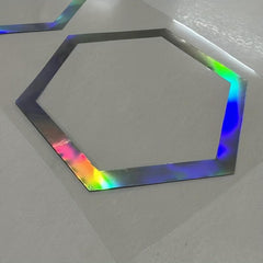 10pcs Reflective Car Body Stickers Hexagon Pattern Side Door Stickers