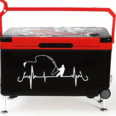 Heartbeat Fishing Car Sticker Waterproof Vinyl Auto Window Decals