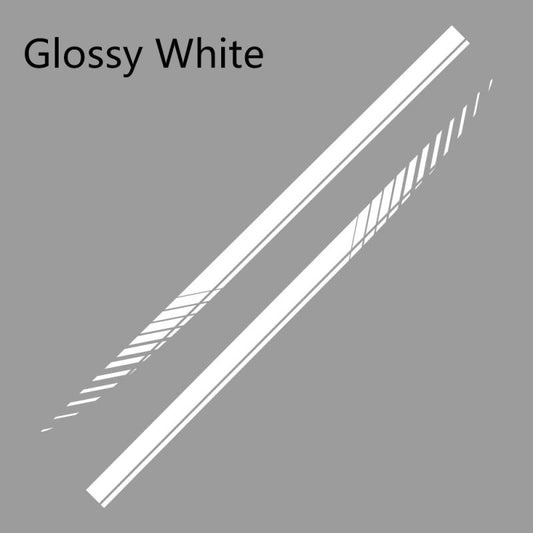 2pcs Stripe Pattern Vinyl Sticker Skirts for Racing Sports Cars
