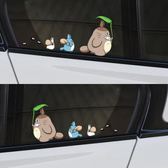 Personalized Anime Car Stickers Creative Funny Dinosaur Scratch Glass Decoration