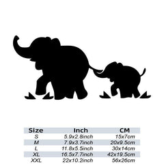 Reflective Elephant Family Car Stickers - Add Personality to Your Car