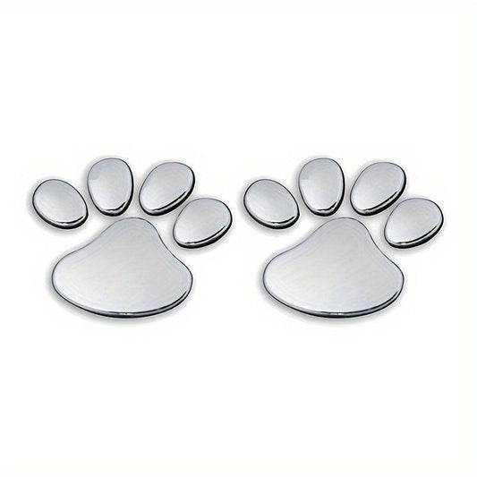2pcs Car Sticker Paw 3D Animal Footprint Decal PVC Emblem Auto Accessories