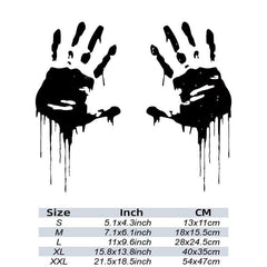Spooky Zombie Bloody Hands Auto Stickers