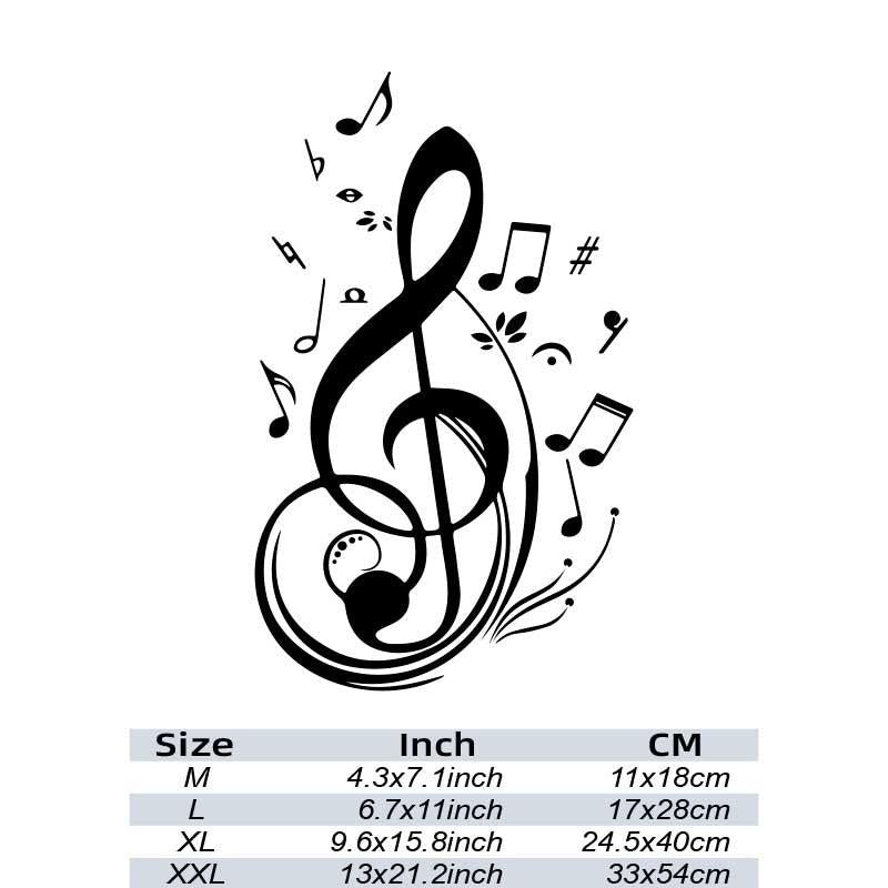 Music Notes Home Decor Sticker for Car SUV or Window