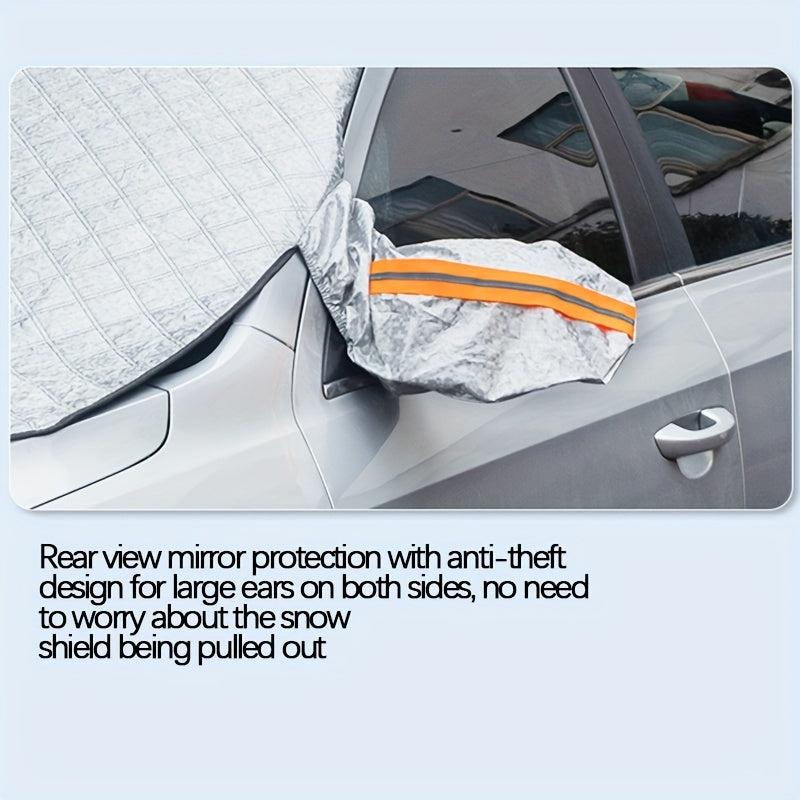 Car Snow Cover PE Aluminum Film 5 Magnets Winter Front Windshield Snow Cover