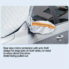 Car Snow Cover PE Aluminum Film 5 Magnets Winter Front Windshield Snow Cover