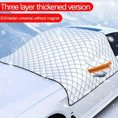 Car Snow Cover PE Aluminum Film 5 Magnets Winter Front Windshield Snow Cover