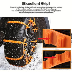 12pcs Snow Tire Chains Car Cable Tire Reusable Antiskid Mud Chains