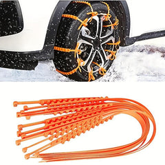 12pcs Snow Tire Chains Car Cable Tire Reusable Antiskid Mud Chains