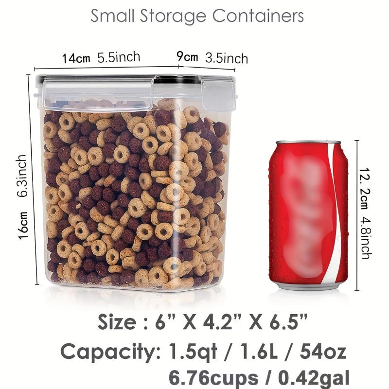 6pcs Cereal Storage Container Set - BPA Plastic Airtight Food Storage