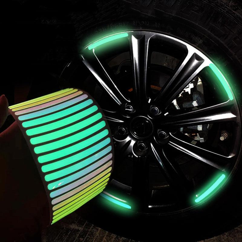 10pcs Reflective Hub Stickers for Car, Bicycle, Moto