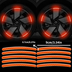 10pcs Reflective Hub Stickers for Car, Bicycle, Moto