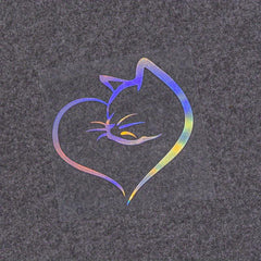 Cat & Hearts Sticker Reflective Auto Decoration Waterproof