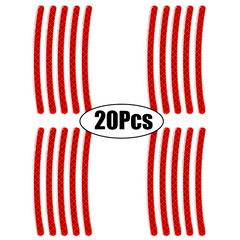 20Pcs Car Wheel Hub Reflective Stickers Tire Rim Safety Reflective Strip