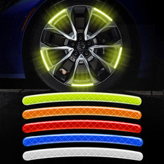 20Pcs Car Wheel Hub Reflective Stickers Tire Rim Safety Reflective Strip