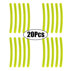 20Pcs Car Wheel Hub Reflective Stickers Tire Rim Safety Reflective Strip