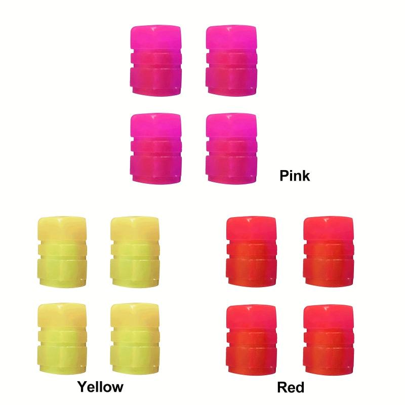 20Pcs Mini Luminous Tire Valve Caps Motorcycle Glowing Valve Cover Wheel Hub