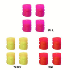 20Pcs Mini Luminous Tire Valve Caps Motorcycle Glowing Valve Cover Wheel Hub
