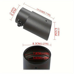 Car Oval Rear Exhaust Aluminum Alloy Exhaust Tailpipe Tip