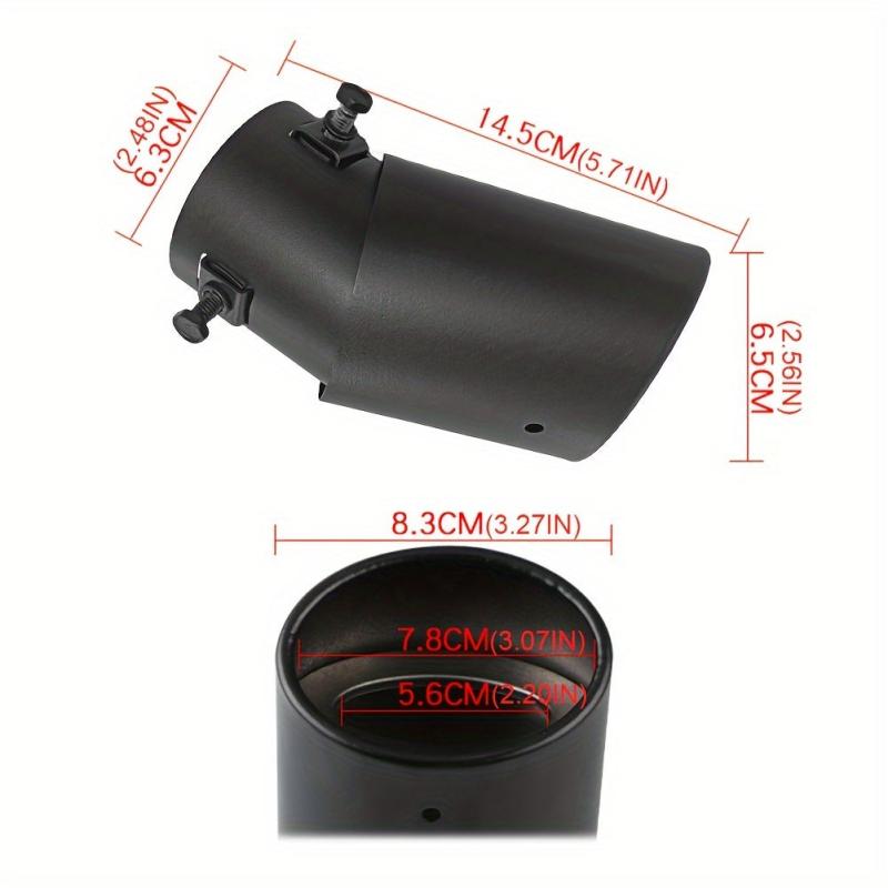 Car Oval Rear Exhaust Aluminum Alloy Exhaust Tailpipe Tip