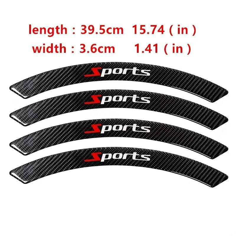 Carbon Fiber Car Wheel Eyebrow Anti-collision Strip Set