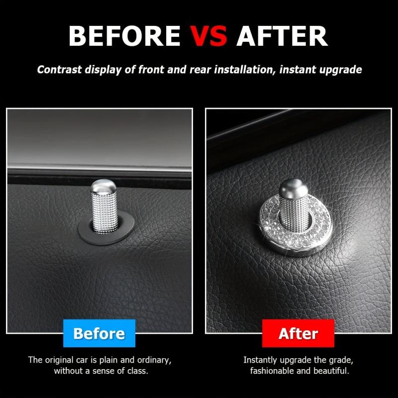 Bling Inner Door Lock Cover Stickers for Car Interior