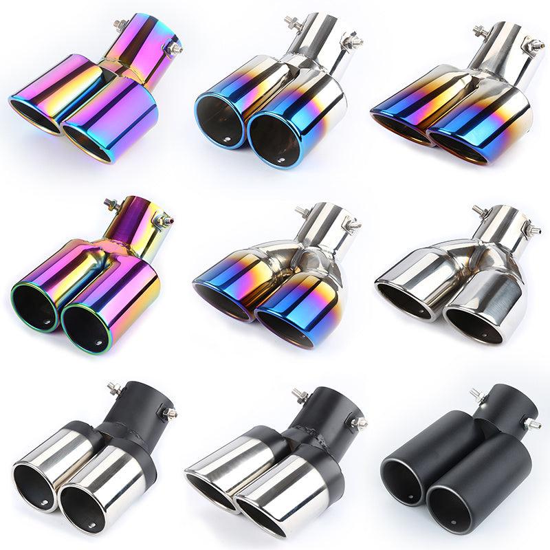 Car General Double Pipe Tail Pipe Muffler Stainless Steel Exhaust Pipe