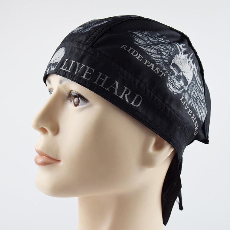 Retro Motorcycle Helmet Balaclava Men Skull Caps Sports Head Wrap Bandana