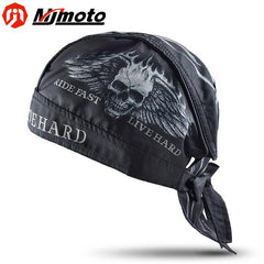 Retro Motorcycle Helmet Balaclava Men Skull Caps Sports Head Wrap Bandana