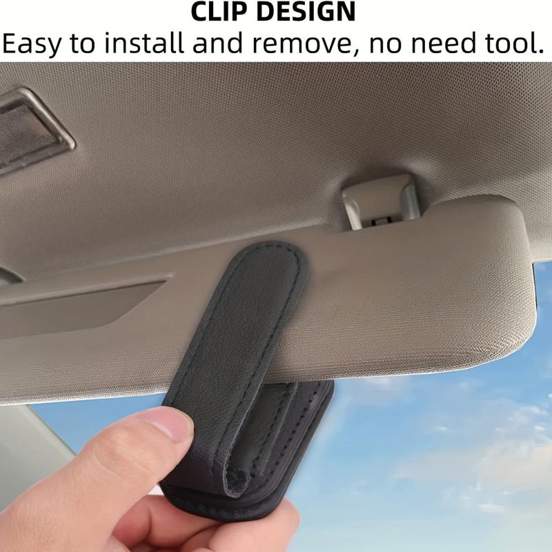Magnetic Sun Visor Sunglasses Holder Car Clip Storage Rack