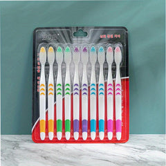 10pcs Charcoal Nano Toothbrushes Ultra Soft Dental Personal Teeth Brush