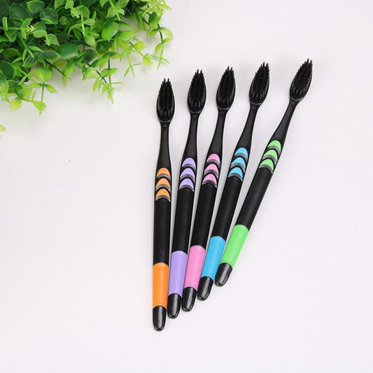 10pcs Bamboo Charcoal Toothbrush Dental Teeth Care Pack