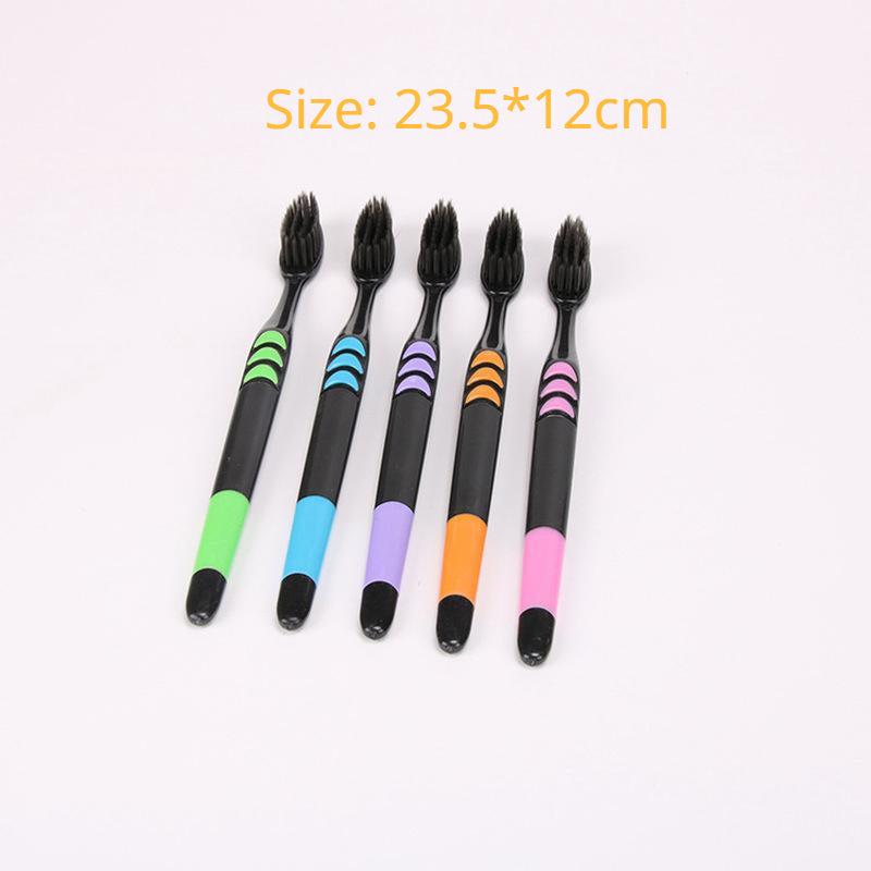 10pcs Bamboo Charcoal Toothbrush Dental Teeth Care Pack