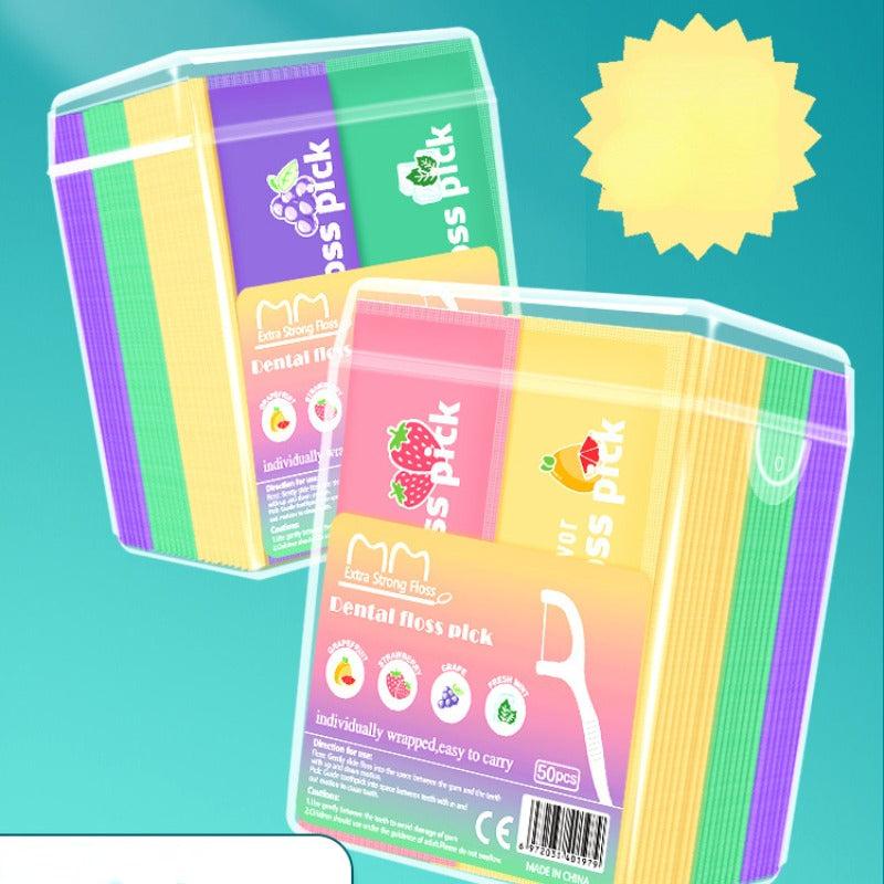Colorful Fruit Dental Floss & Toothpicks Pack