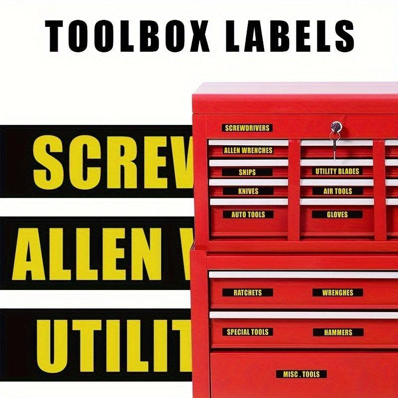 Waterproof PVC Tool Box Label Sticker