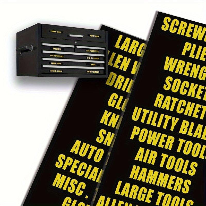 Waterproof PVC Tool Box Label Sticker