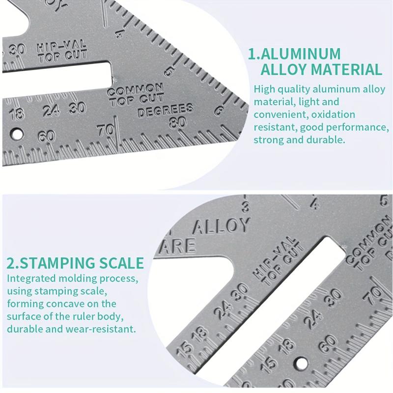 Cast Aluminum Triangle Ruler Angle Ruler Aluminum Alloy Base Ruler