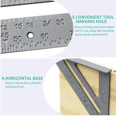 Cast Aluminum Triangle Ruler Angle Ruler Aluminum Alloy Base Ruler