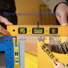 3-in-1 Aluminum Beam Level, Magnetic Bubble, Durable Tool