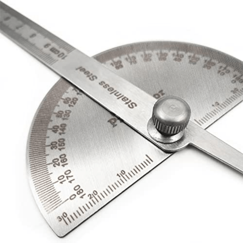 Stainless Steel Angle Ruler 0-180 Degrees Woodworking Tool