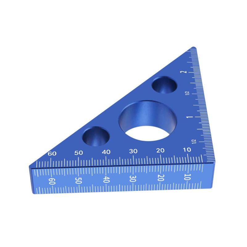 1pc 45 90 Degree Woodworking Triangle Ruler Aluminum Alloy Right Angle Gauge